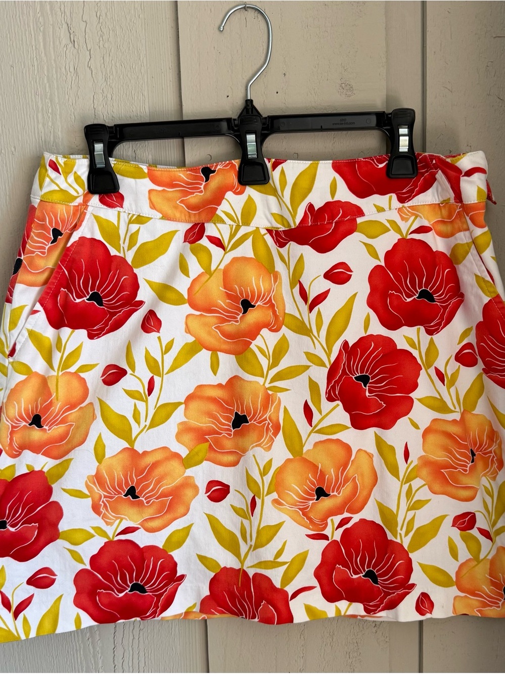 EP PRO Golf Floral A-Line Skort in Red & Orange